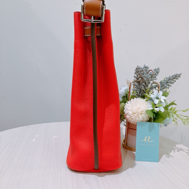 TK1917 HERMES 愛馬仕 凱莉扣帶 單肩 斜挎包 SO KELLY 22CM TOGO ROSE X PHW-3