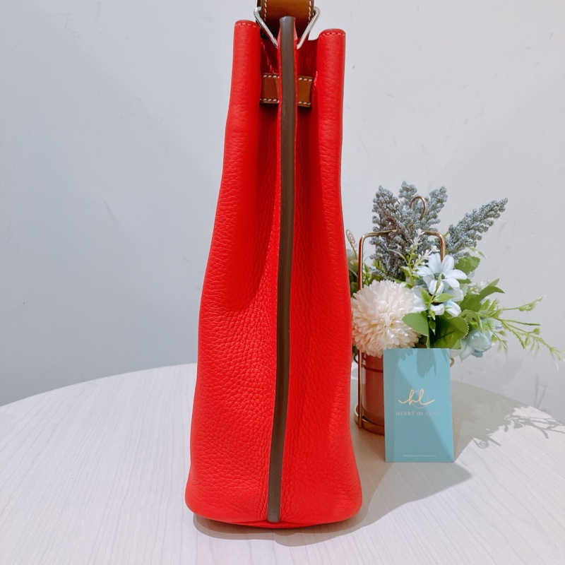 TK1917 HERMES 愛馬仕 凱莉扣帶 單肩 斜挎包 SO KELLY 22CM TOGO ROSE X PHW-4