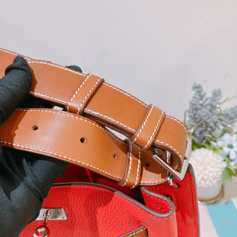 TK1917 HERMES 愛馬仕 凱莉扣帶 單肩 斜挎包 SO KELLY 22CM TOGO ROSE X PHW-18