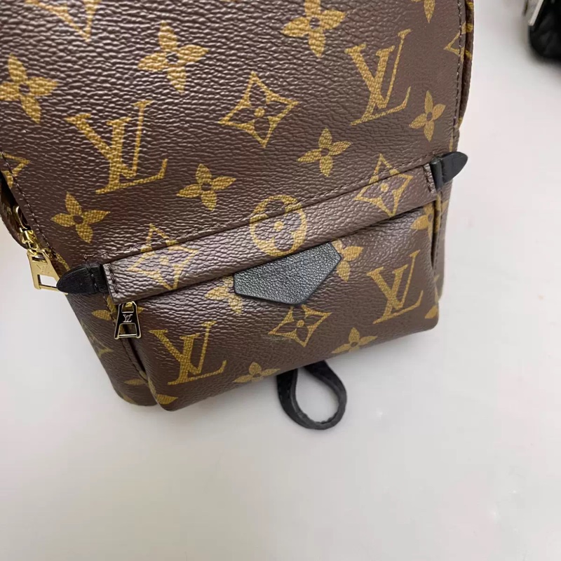 LV路易威登 老花迷你雙肩包小書包-7