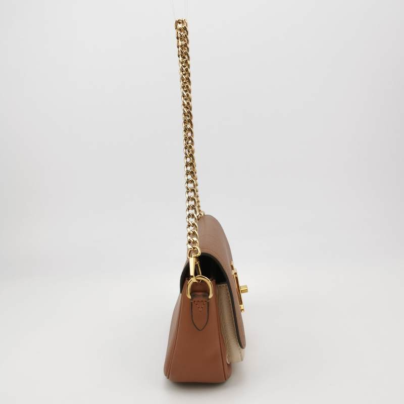 Louis Vuitton(LV)Lockme Tender牛皮拼色LV轉鎖斜挎包單肩包晶片款-3