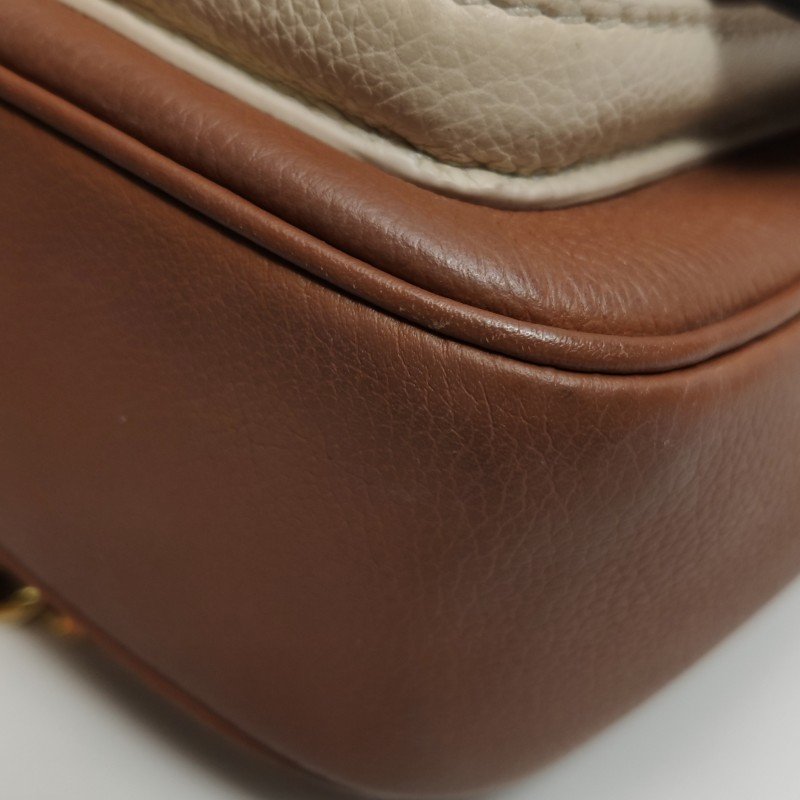 Louis Vuitton(LV)Lockme Tender牛皮拼色LV轉鎖斜挎包單肩包晶片款-24