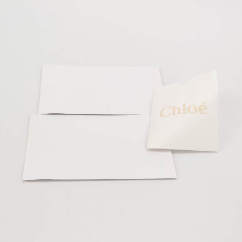 Chloe牛皮純色字母logo編織錢包-7