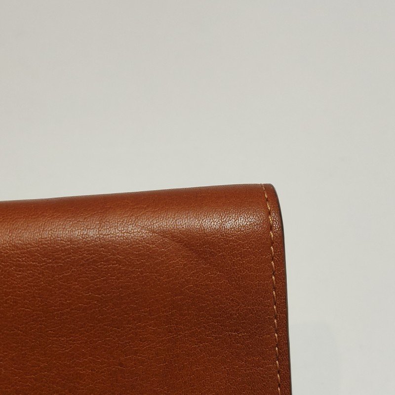 Chloe牛皮純色字母logo編織錢包-10