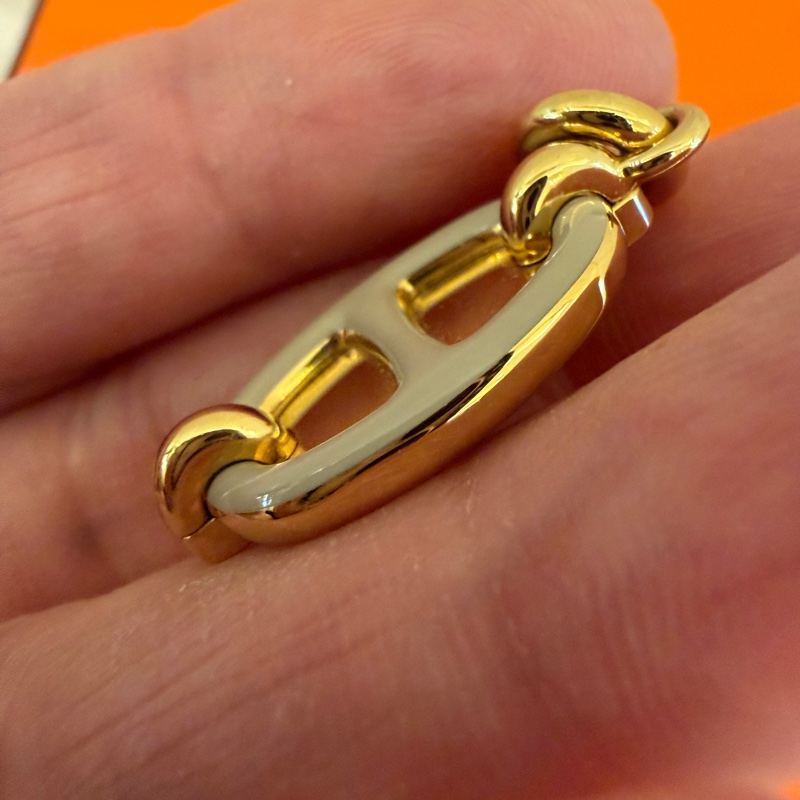 Hermes 奶茶色豬鼻金項鏈-6