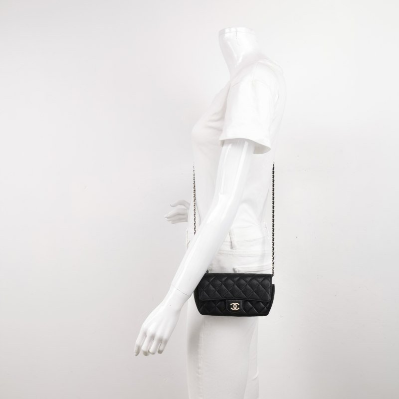 Chanel Flap Bag牛皮純色菱格絎縫雙C標識斜挎包單肩包-1