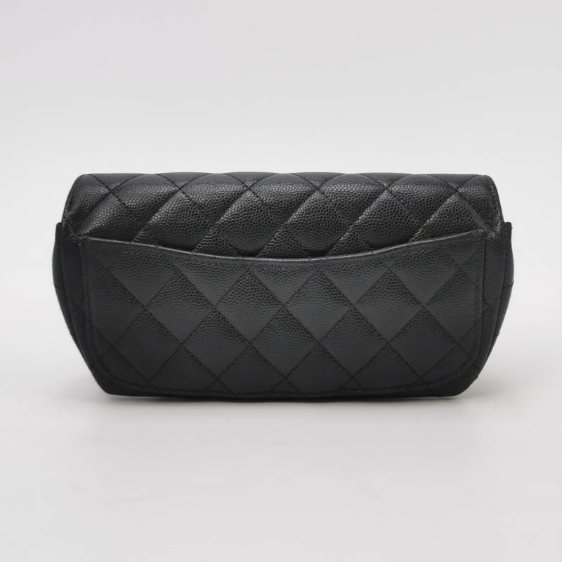 Chanel Flap Bag牛皮純色菱格絎縫雙C標識斜挎包單肩包-4