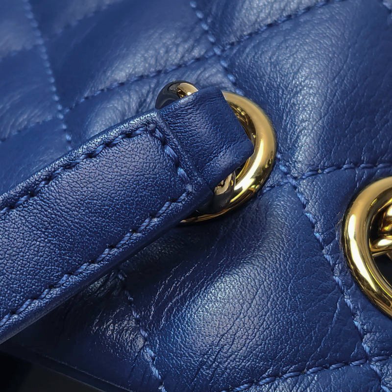 Chanel Urban Spirit牛皮菱格絎縫雙C書包扣雙肩包-9