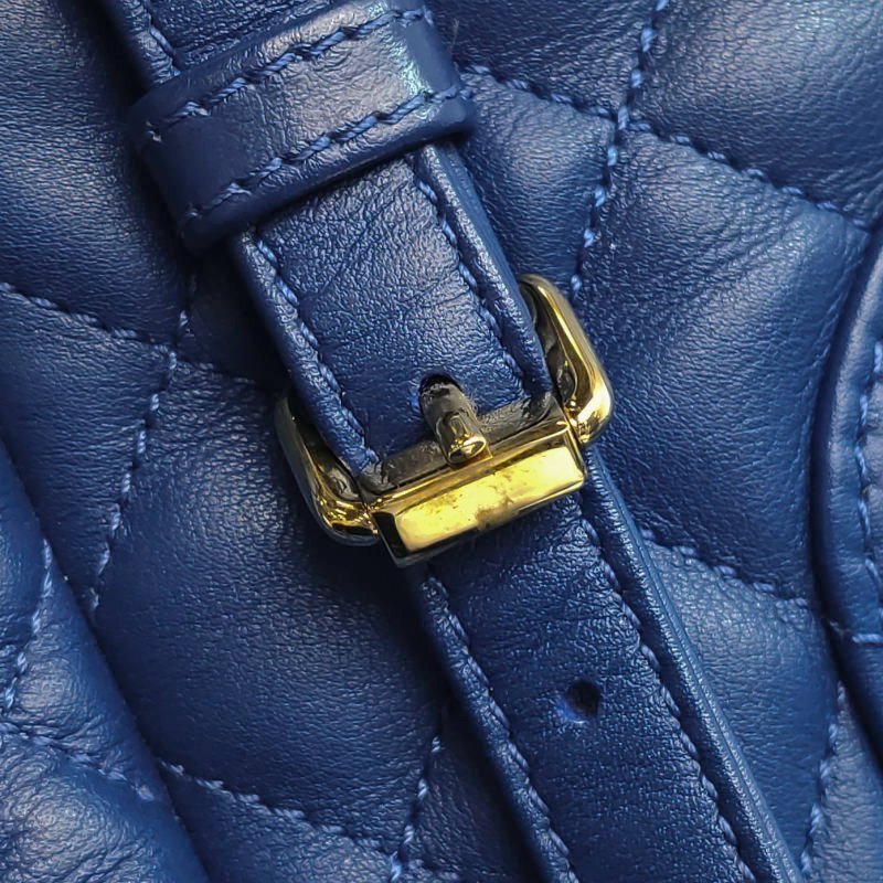 Chanel Urban Spirit牛皮菱格絎縫雙C書包扣雙肩包-13