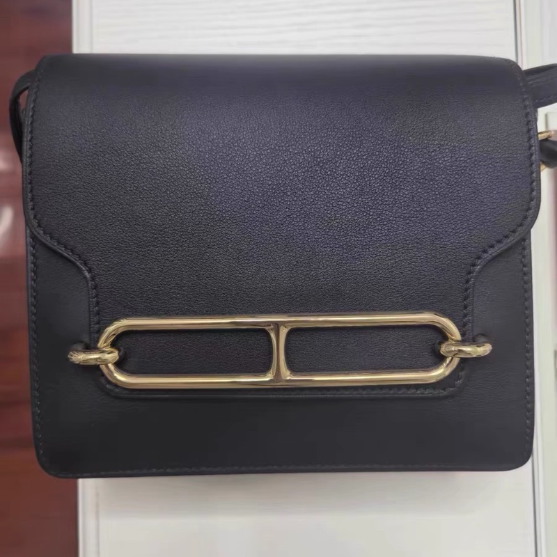 愛馬仕黑金豬鼻包roulis 19 stamp Y-2