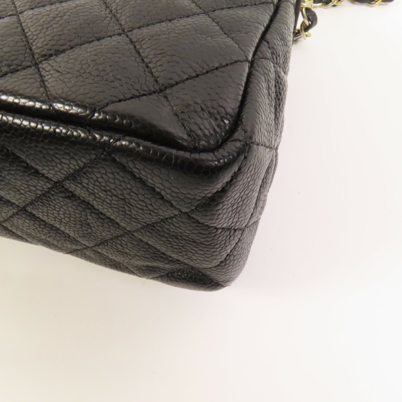 CHANEL 牛皮皮革Shoulder Bag金扣肩背袋-12