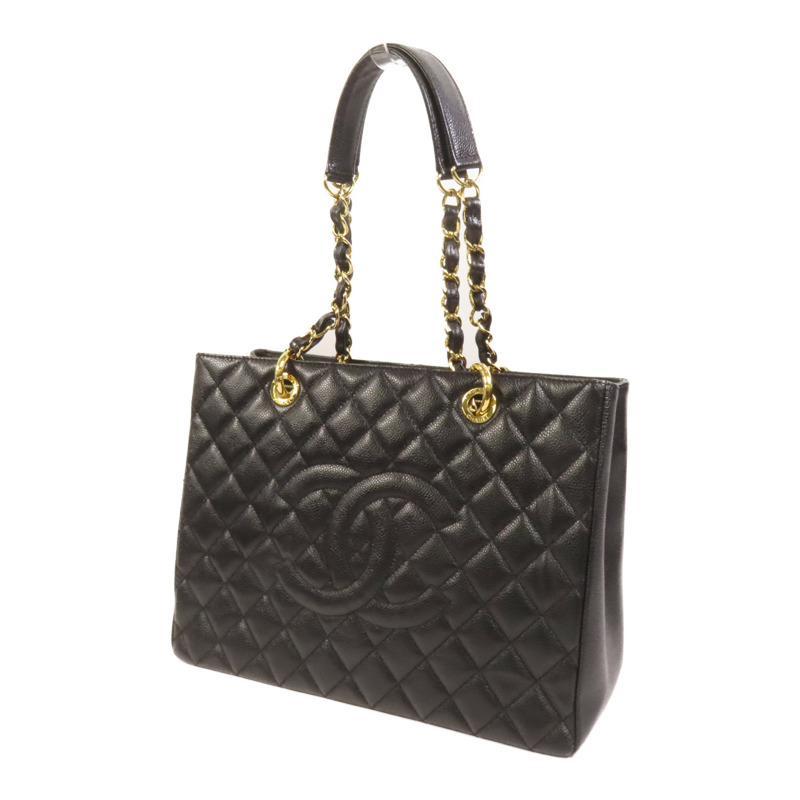 CHANEL 牛皮皮革GST Grand Shopping Tote Bag金扣鏈帶肩背袋-2