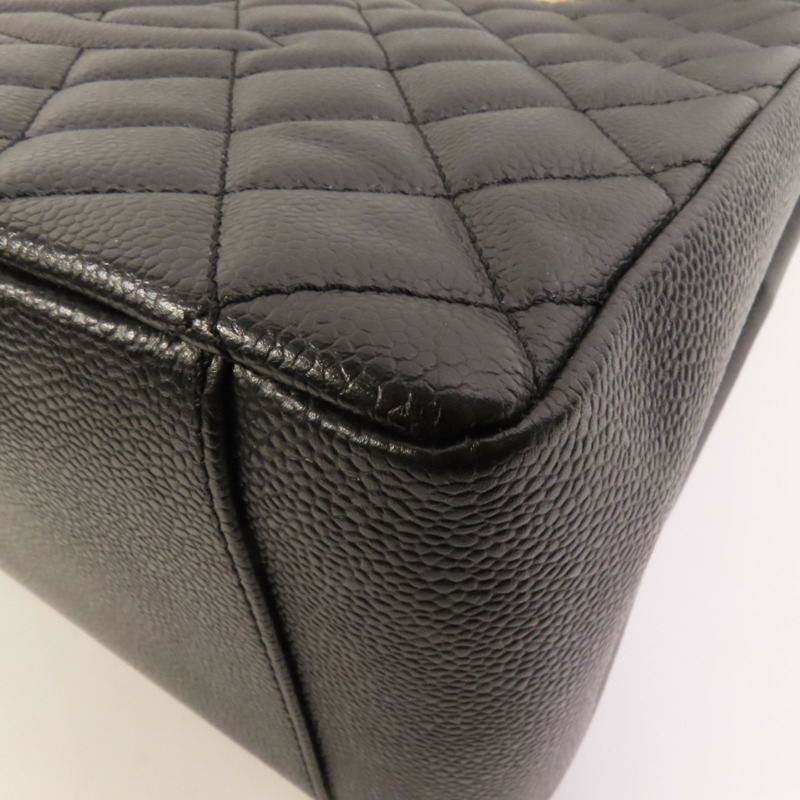 CHANEL 牛皮皮革GST Grand Shopping Tote Bag金扣鏈帶肩背袋-12