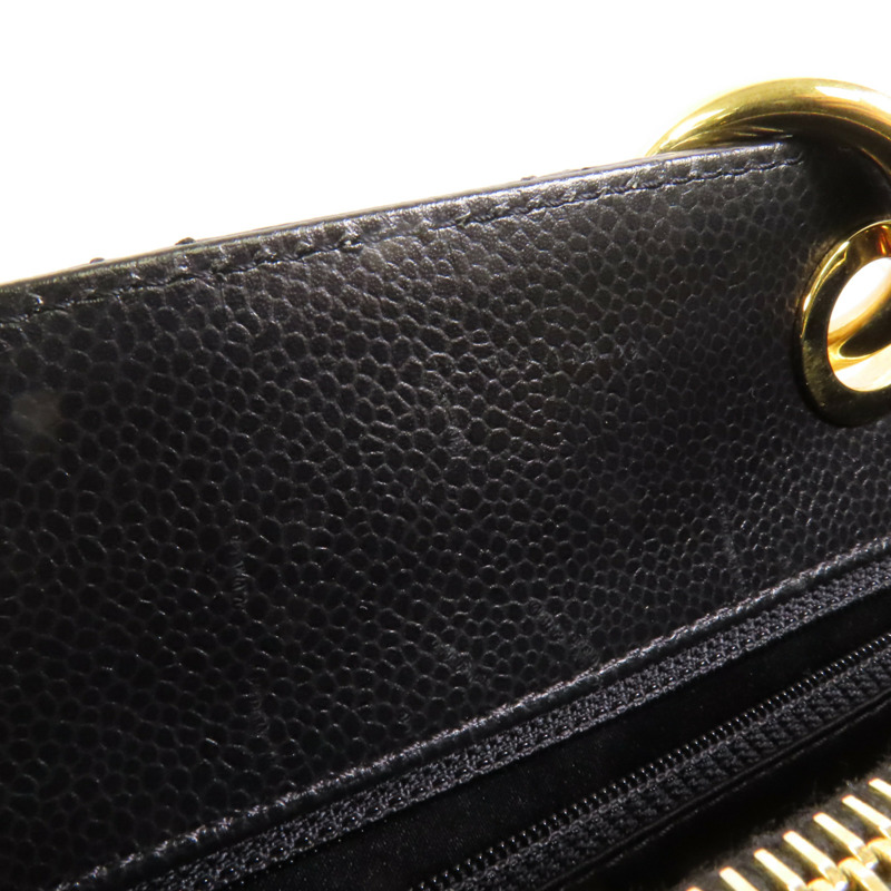 CHANEL 牛皮皮革GST Grand Shopping Tote Bag金扣鏈帶肩背袋-15