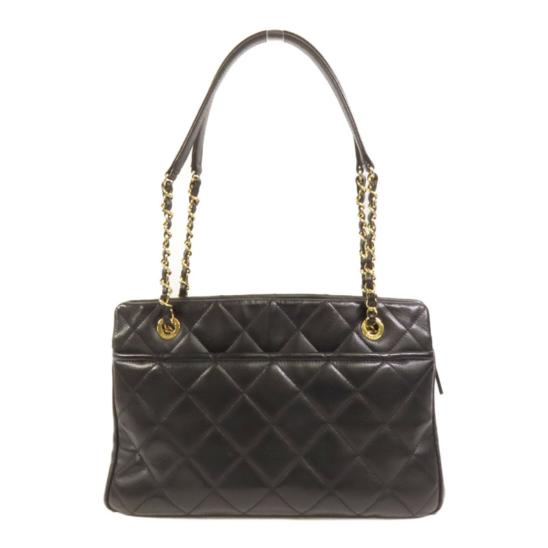 CHANEL 牛皮皮革Timeless CC金扣鏈帶肩背袋-1