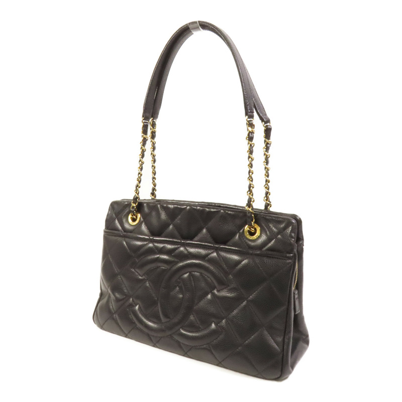 CHANEL 牛皮皮革Timeless CC金扣鏈帶肩背袋-2