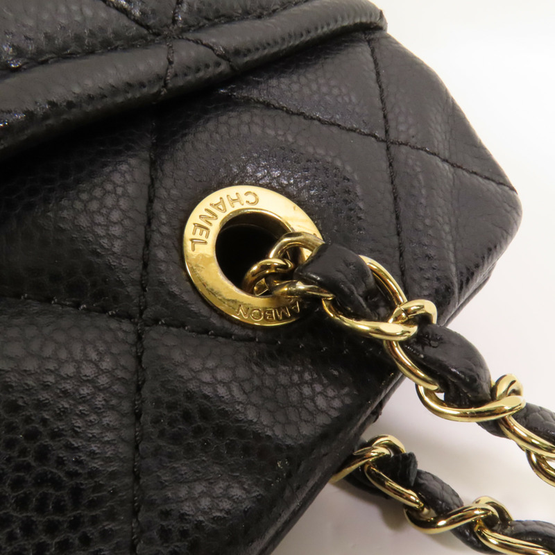 CHANEL 牛皮皮革Timeless CC金扣鏈帶肩背袋-5