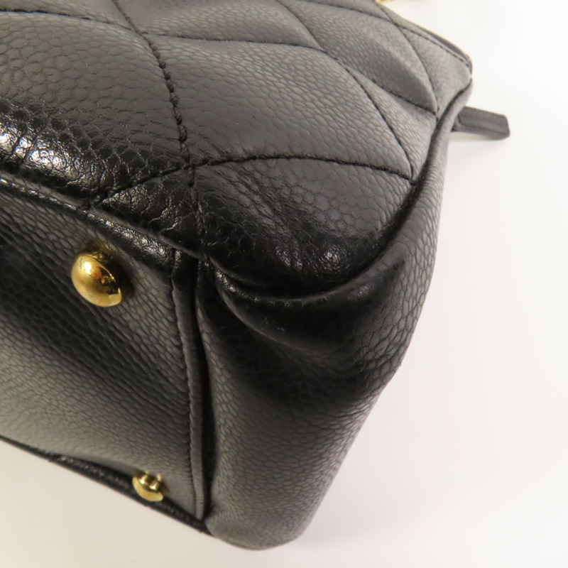 CHANEL 牛皮皮革Timeless CC金扣鏈帶肩背袋-11