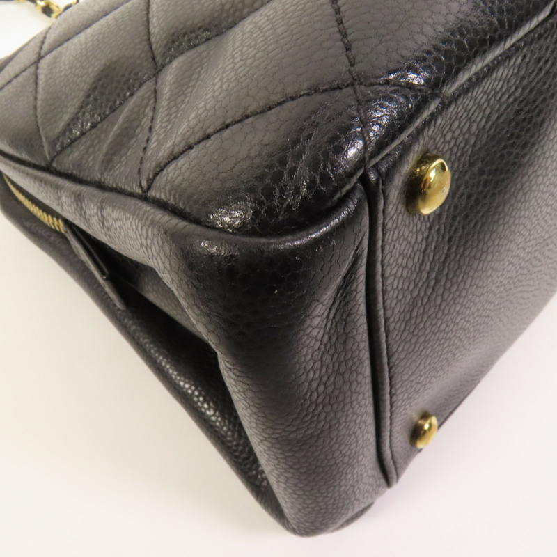 CHANEL 牛皮皮革Timeless CC金扣鏈帶肩背袋-12