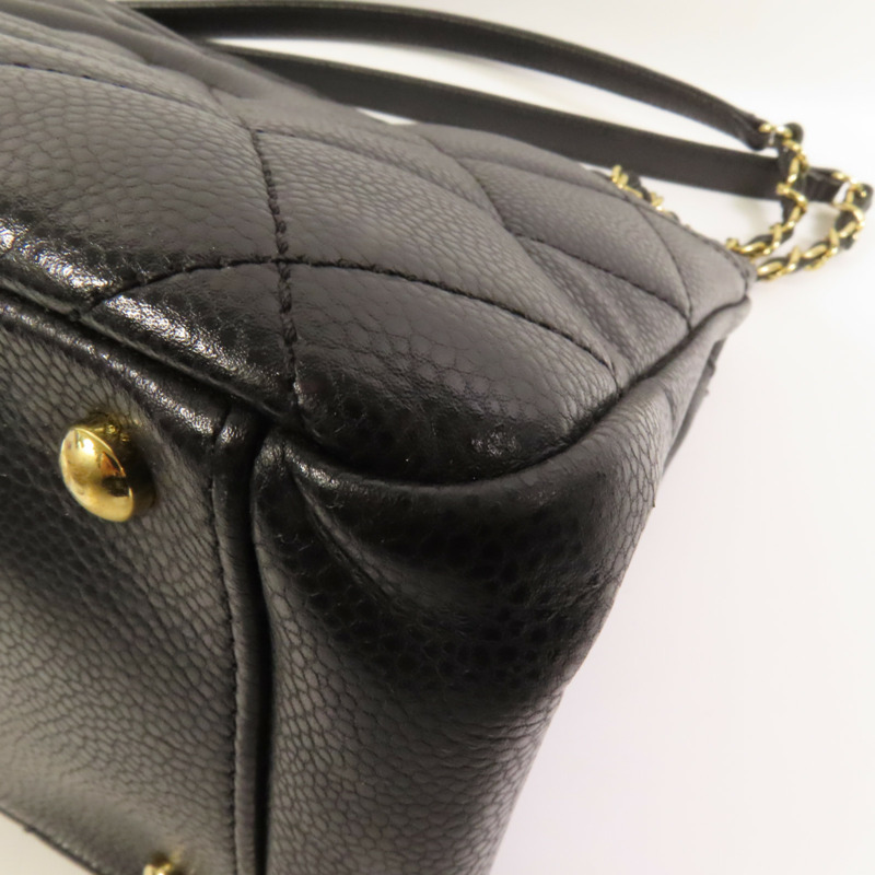 CHANEL 牛皮皮革Timeless CC金扣鏈帶肩背袋-13