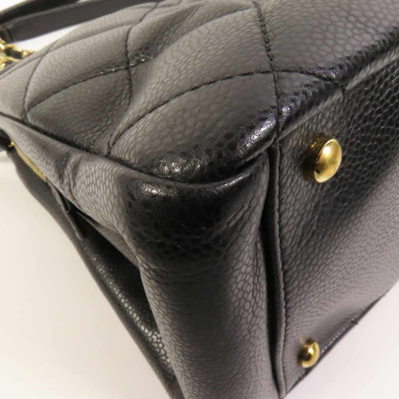 CHANEL 牛皮皮革Timeless CC金扣鏈帶肩背袋-14