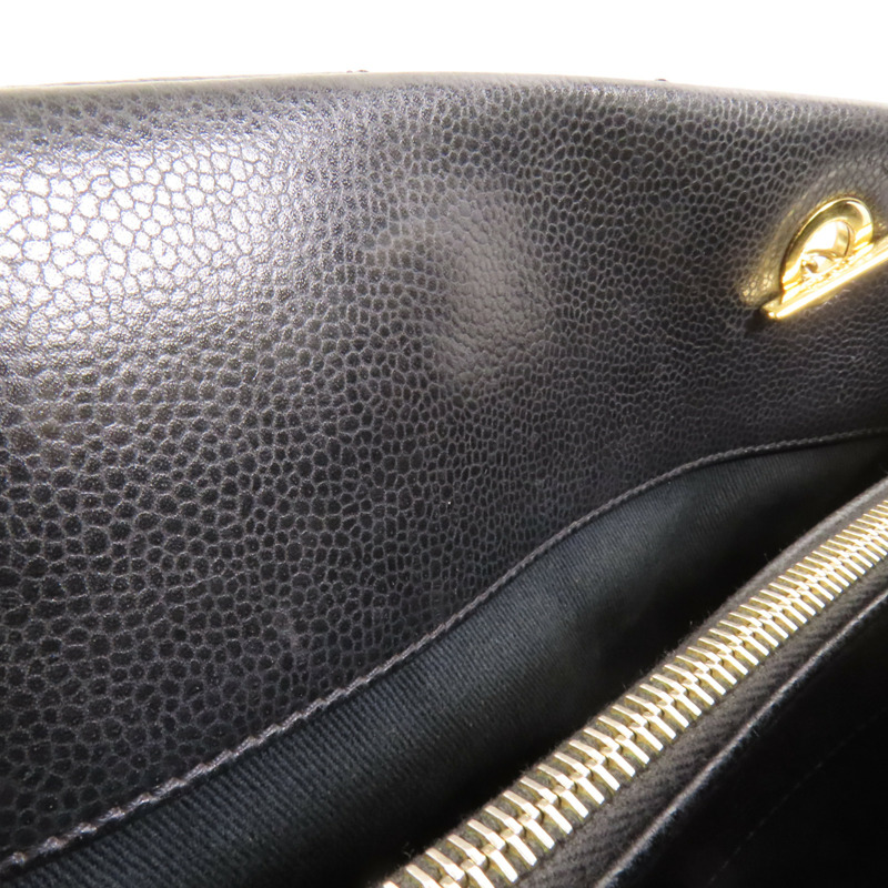 CHANEL 牛皮皮革Timeless CC金扣鏈帶肩背袋-15