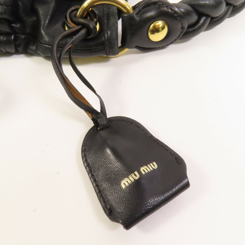 Miu Miu 羊皮皮革2 Way Shoulder金扣手挽肩背兩用袋-6