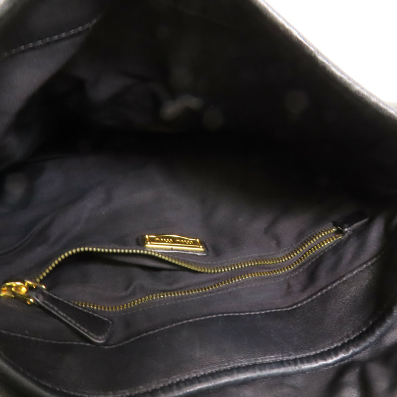 Miu Miu 羊皮皮革2 Way Shoulder金扣手挽肩背兩用袋-9