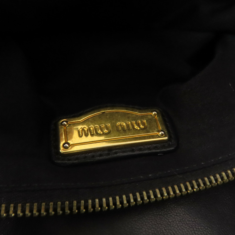 Miu Miu 羊皮皮革2 Way Shoulder金扣手挽肩背兩用袋-10