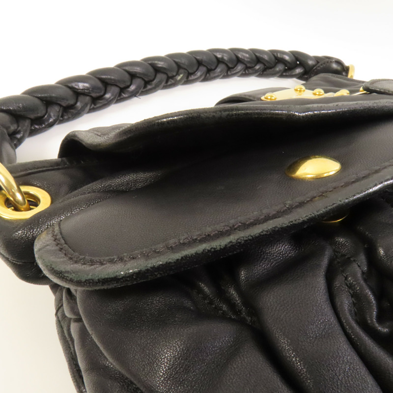 Miu Miu 羊皮皮革2 Way Shoulder金扣手挽肩背兩用袋-17