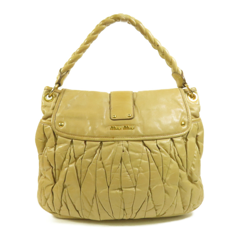 Miu Miu 牛皮皮革2 Way Shoulder金扣手挽肩背兩用袋-1