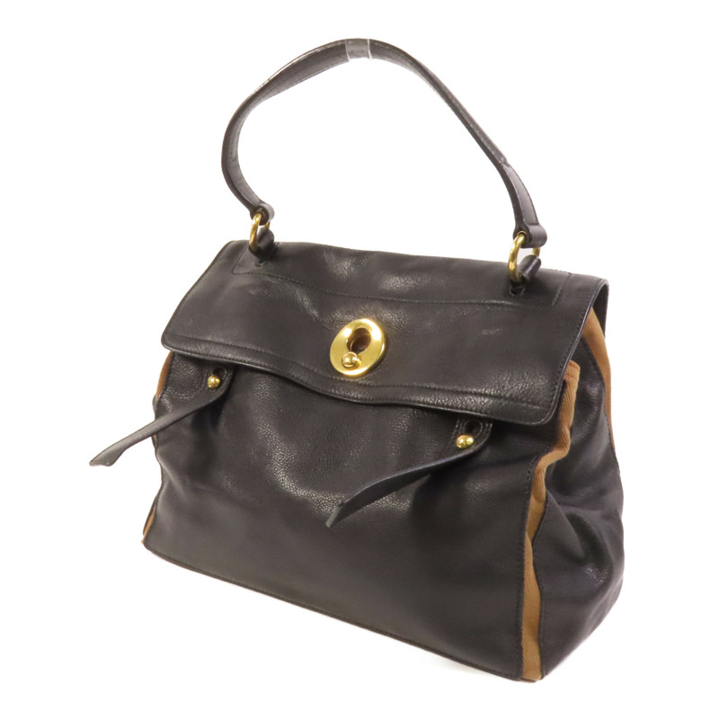 YVES SAINT LAURENT 牛皮皮革Muse Two金扣手挽袋-2