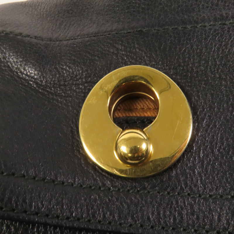 YVES SAINT LAURENT 牛皮皮革Muse Two金扣手挽袋-5