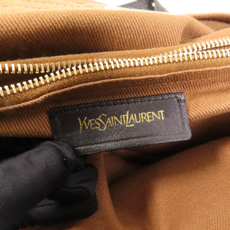 YVES SAINT LAURENT 牛皮皮革Muse Two金扣手挽袋-7