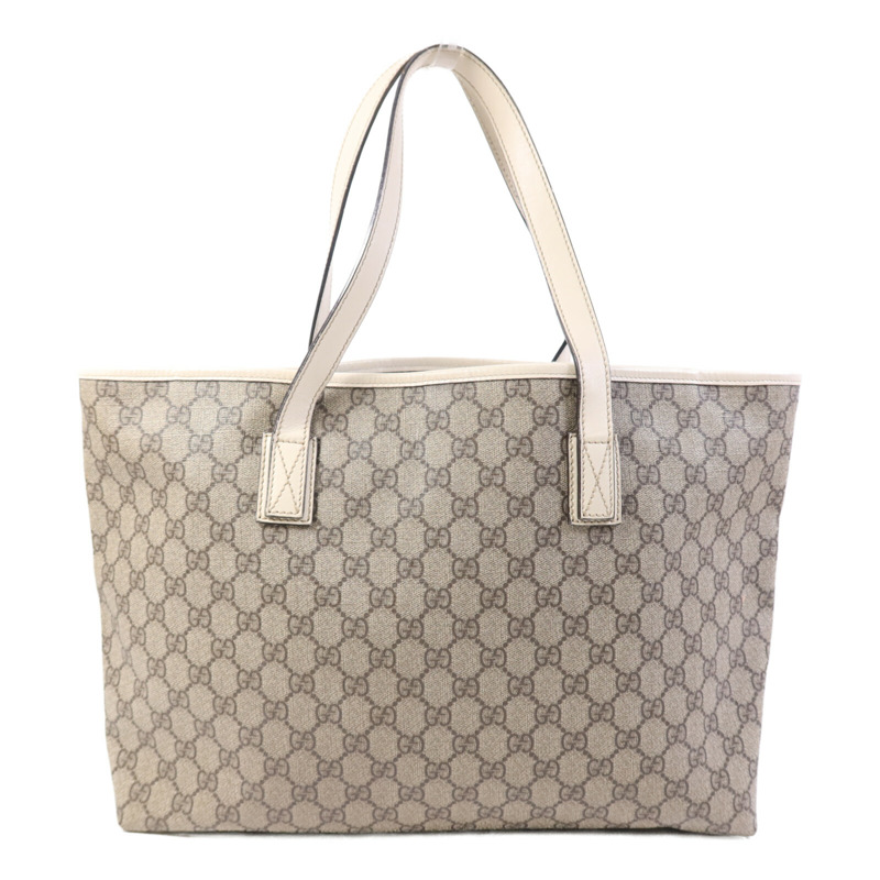 GUCCI 塗層帆布GG Tote銀扣手挽袋-1