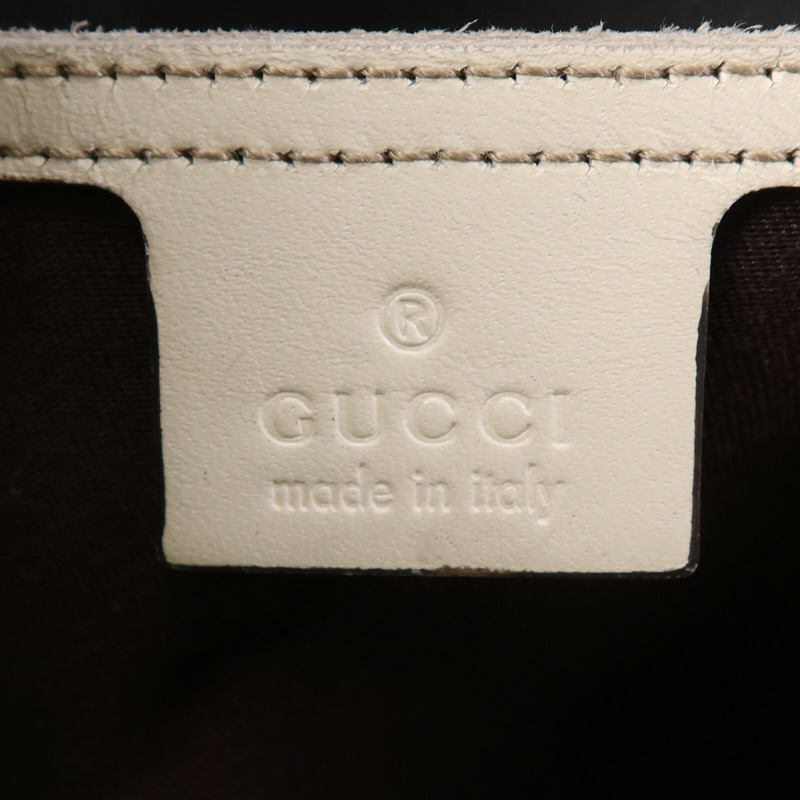 GUCCI 塗層帆布GG Tote銀扣手挽袋-5