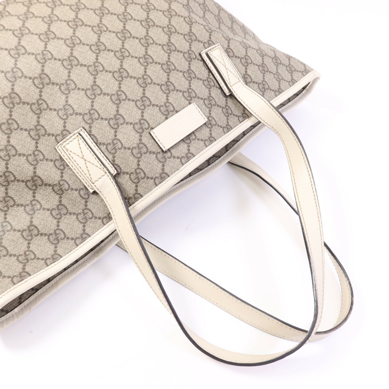 GUCCI 塗層帆布GG Tote銀扣手挽袋-8