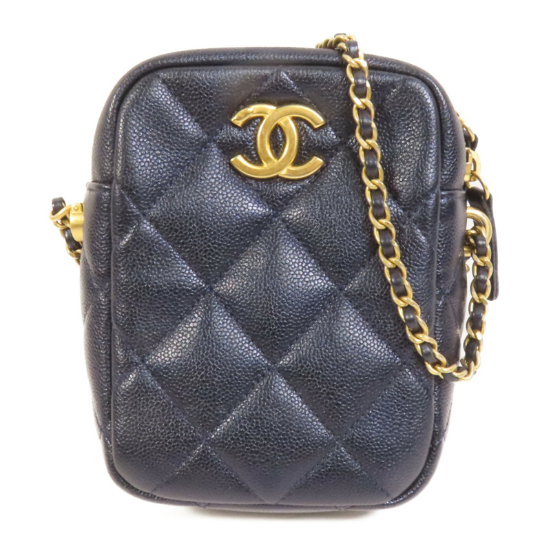 CHANEL 牛皮皮革Camera Bag金扣鏈帶肩背袋-0