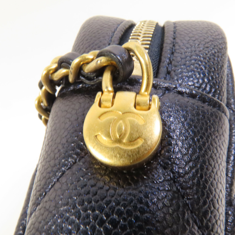 CHANEL 牛皮皮革Camera Bag金扣鏈帶肩背袋-8