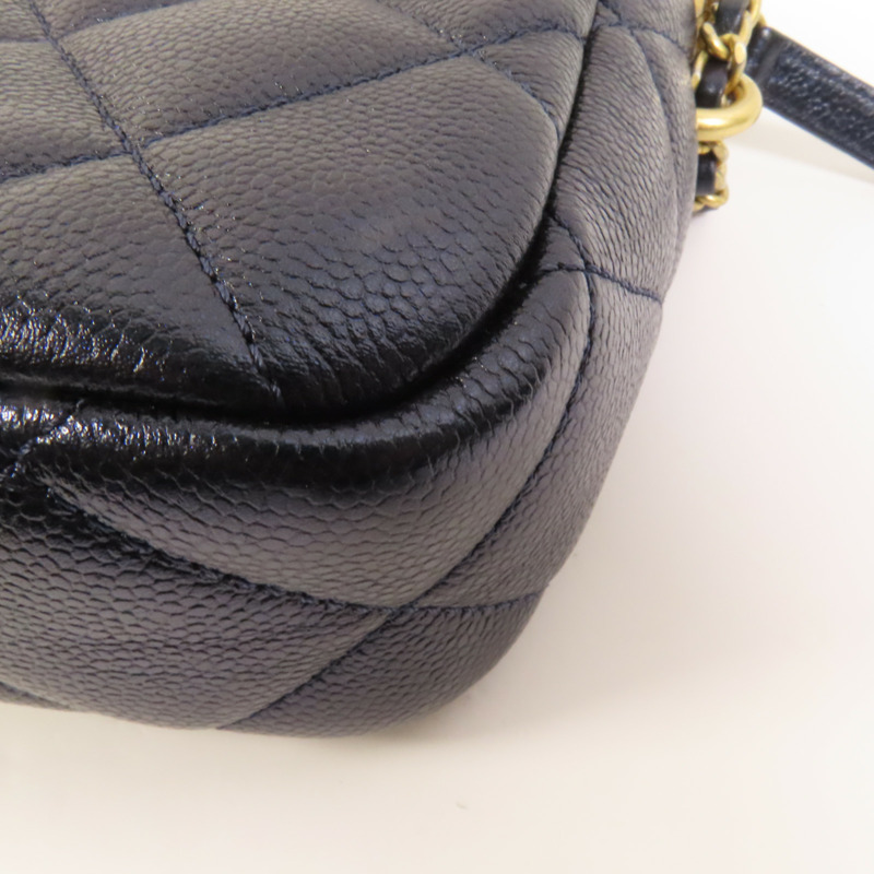 CHANEL 牛皮皮革Camera Bag金扣鏈帶肩背袋-14