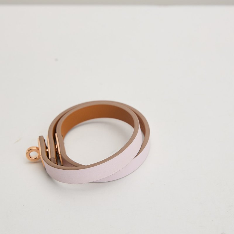 Hermès Double Kelly 雙圈手環/淡紫色-1