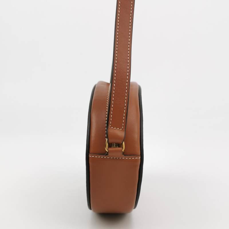 Celine CuirTriomphe牛皮純色凱旋門Logo斜挎包-2