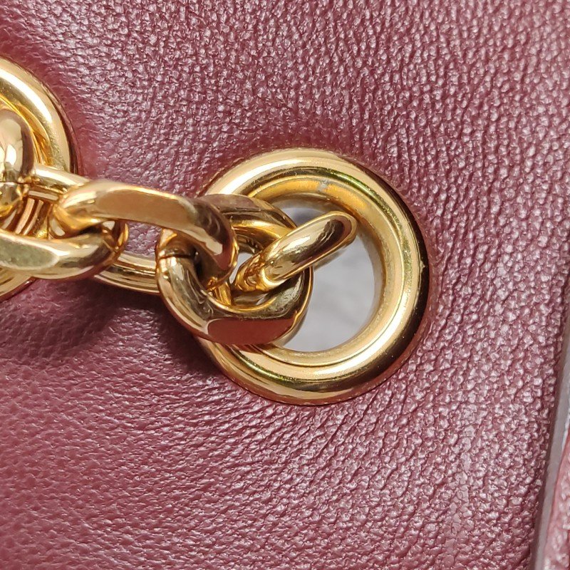 Celine C Bag中號牛皮純色金屬鎖扣單肩包-12