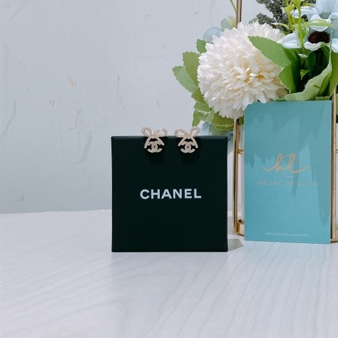 TK1915 CHANEL 1.4CM RIBBON WITH CC LOGO CRYSTAL X GHW [NEW]