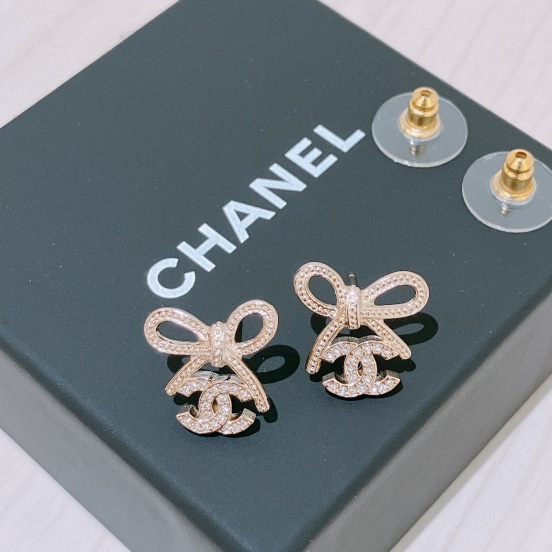 TK1915 CHANEL 1.4CM RIBBON WITH CC LOGO CRYSTAL X GHW [NEW]-2