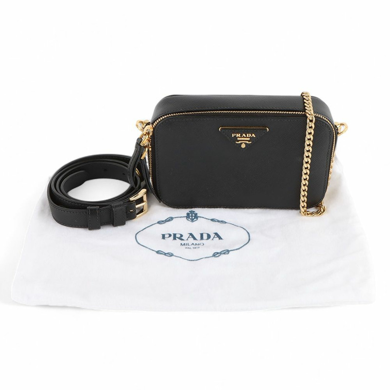 【包稅】PRADA Saffiano Odette 鏈條腰包 32856--7