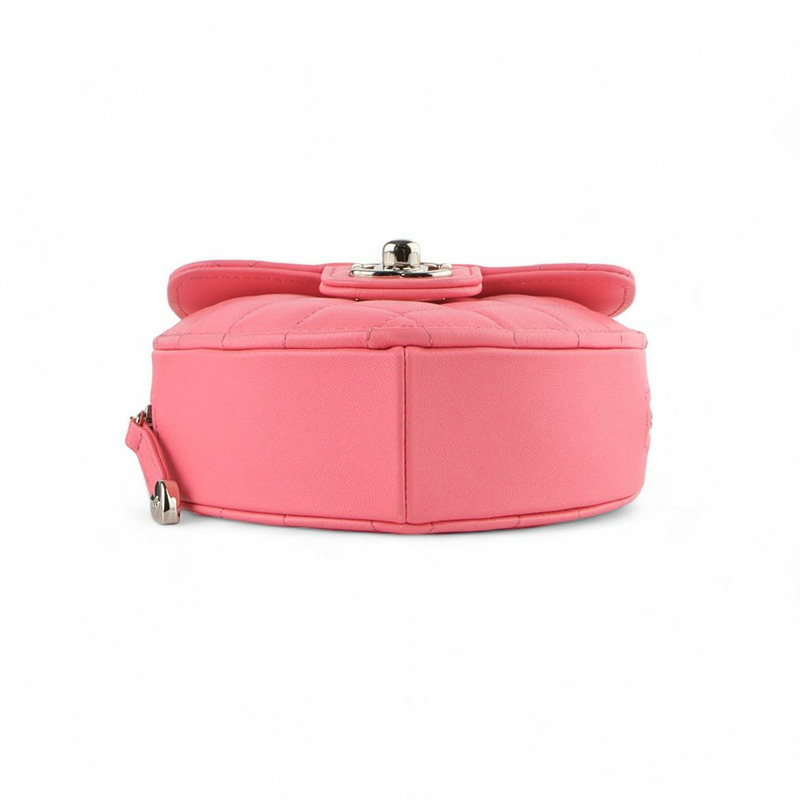 【包稅】CHANEL AP2784 香檳金羊皮 CC 心型小鏈條斜背包 /32872--5