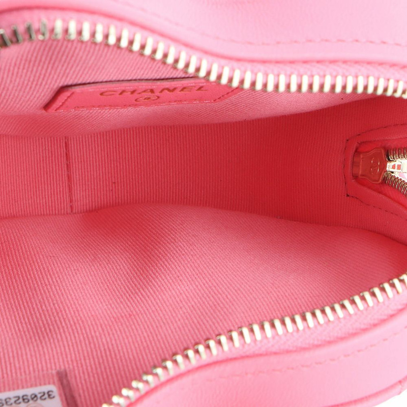 【包稅】CHANEL AP2784 香檳金羊皮 CC 心型小鏈條斜背包 /32872--6