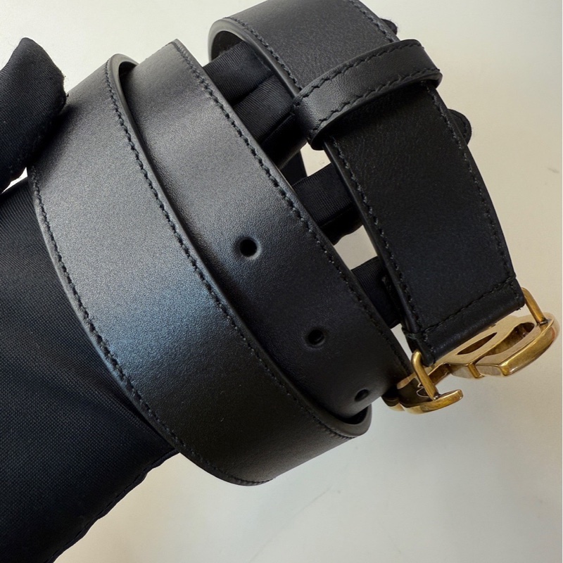 Gucci經典款雙G皮帶（85公分）閒置未使用-2