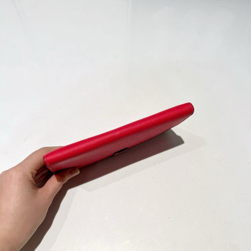 超值 愛馬仕 Hermès Béarn 紅色銀扣 長夾｜經典H扣｜俐落耐看 T 刻-4